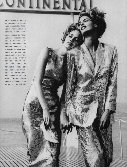 christy-turlington:  Christy Turlington & Linda Evangelista