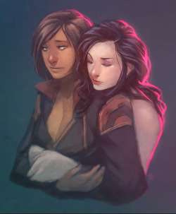 denimcatfish:  Korrasami cuddles from the Multistream. <: