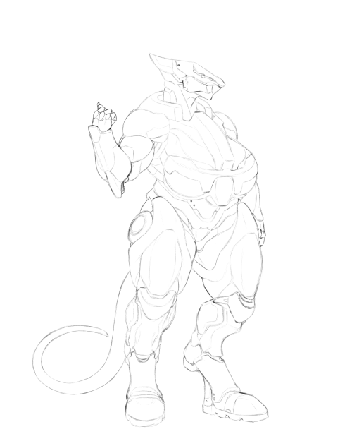 ricofoxmods:  So i finally came up with a design for Oxomoco’s armor suit, i will say im much more satisfied with this one compared to the last! ii may tweak this a little more later.as some of you may be aware of Sergals are very militaristic with