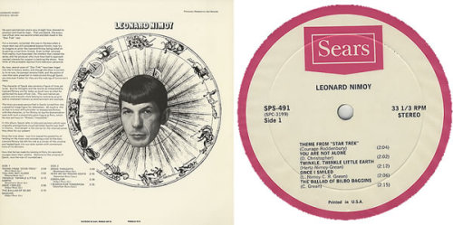 Musical interludes (Leonard Nimoy has recorded music over the years; he`s pictured in 1968 at a party for the release of his single “The Ballad of Bilbo Baggins”)