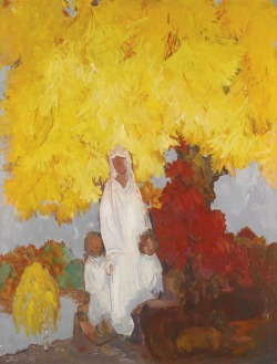 poboh:Maple Tree In Autumn, 1952, Boris Izrailovich Anisfeld.