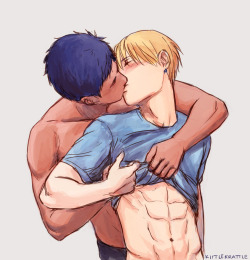 kittlekrattle:  AoKise request from livestream! Requested by tumbellandi​