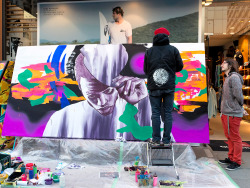 tokyo-fashion:  Japanese artist collective Whole9 live painting