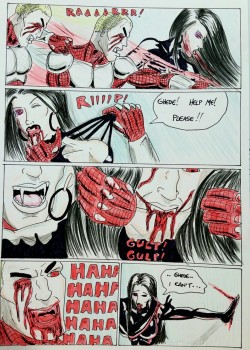 Kate Five vs Symbiote comic Page 124  This was hardest page to