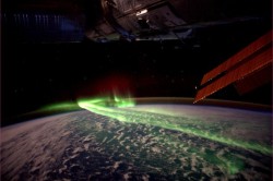 Heavenly fire (aurora borealis over the Southern Ocean photographed from the International Space Station)