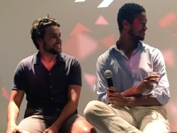 dailyjackfalahee:  Jack Falahee and Alfred Enoch on AXN España