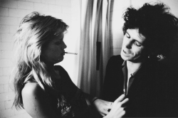 pattishansen:        Keith Richards and Patti Hansen, backstage,