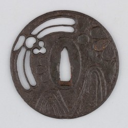 met-armsarmor:  Sword Guard (Tsuba), Arms and ArmorMedium: Iron,