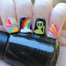 nailpornography:   Lisa Frank NOTW :)  submitted by naileditbyhilarie