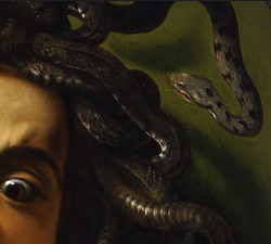  Caravaggio, detail from Head of Medusa 