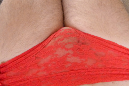 Saturday morning red panties and black braâ€¦.