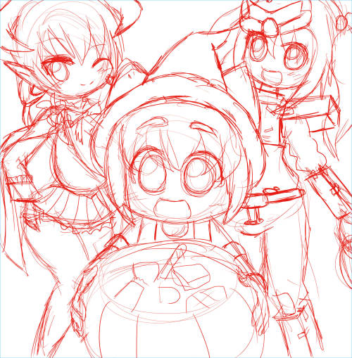 asknikoh:  Halloween Stream requests (28 and 30/10/14) Oc´s and some non OC characters trick or treating with their costumes on. 