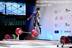 photoshop-battles:  Follow PsBattles: Weightlifter jumping up