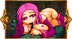 Pixel art splash screen from the Succubus hentai sex game of
