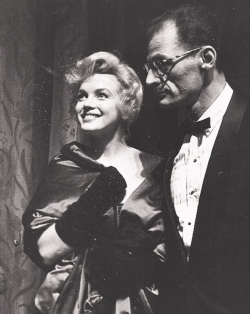 perfectlymarilynmonroe:  Marilyn Monroe and Arthur Miller photographed