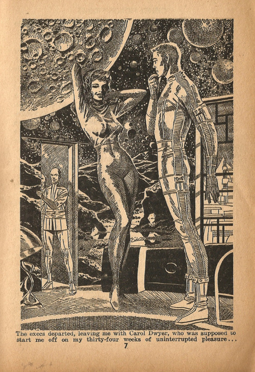 Illustration by Wally Wood for Robert Silverberg’s ‘There’s No Place Like Space’ from The Original Science Fiction Stories magazine, No. 11 (Strato Publications, 1959). From Sue Ryder in Hockley, Nottingham.