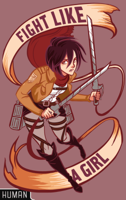 lisasterle:  Attack on Titan shirts, canvas prints Gahh, Mikasa