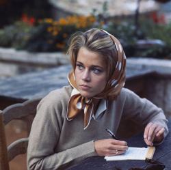 themaninthegreenshirt:Jane Fonda on the French Rivieira, 1963