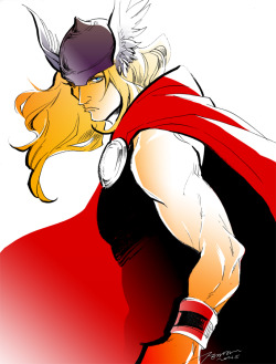 temariart:  doodled Thor before going to bed 