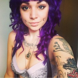 megan-suicide:  My #wcw is this purple haired beauty! 💜💜