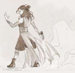 toherrys:  The Last Jedi Rey sketch for May the 4th ….or how