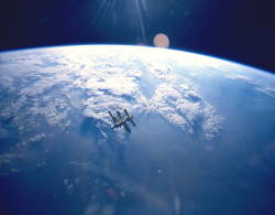 historicaltimes:  July 4, 1995: Russian space station Mir orbits