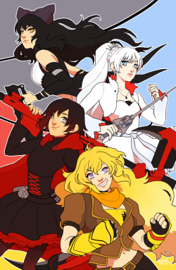 rosiedrawing:  team rwby! 