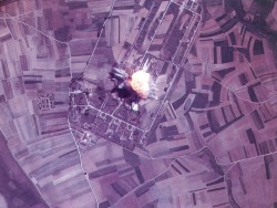 Ingoldstadt, Germany B-17 scores a direct hit at ammunition depot