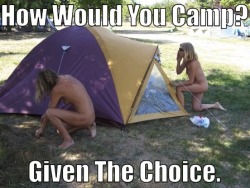 nudienews:  madeinthenude:  Natural Camping.  Summer is the perfect