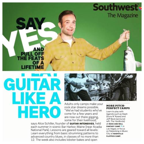 <p>Holy wow. We got mentioned in @southwestmagazine which is the fantastic magazine in the seat pocket of our very favorite @southwestair planes. We didn’t even ask to be included. They found us! A few years ago @adamspickoftheday had the bright idea to expand what I was already doing with FiddleStar Camps and add other instruments, starting with flatpick guitar, and this adventure has changed our lives. And now Southwest Magazine seems to think we’re worthy of inclusion in a little story they did about living your wildest dreams. Funny thing, we like to think that’s what we’re all about. Thank you so much to everyone who has been so supportive of what we do up here in our house on the Ridge… #nashvilleacousticcamps #nashvilleflatpickcamp #flatpicking #liveyourdreams #yesman #iflyswa  (at Ridgetop, Tennessee)</p>