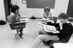 80s-madonna:  Molly Ringwald and Anthony Michael with their tutor