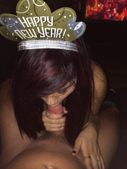 Happy New Year blowjob.