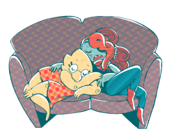 spooksmoose:  Some Alphyne? Undys? Alphys x Undyne for @quinnshere!