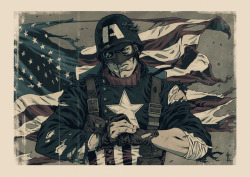 herochan: Captain America Art by  Rodrigo Lorenzo   