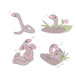 juenavei:  what if diglett and dugtrio were just a wormy mole[s]