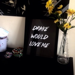 0k-anna:  passivites:  Drake Poster  Drake does love me****