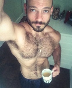 beardburnme:  bernardo.m.t Instagram  Muscle bear coffee