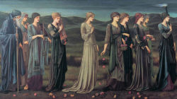 un-monde-de-papier:Le cortège nuptial de Psyché, Edward Burne-Jones,