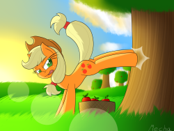 mechathetecha:  [MLP] ApplejackI don’t draw a whole lot of