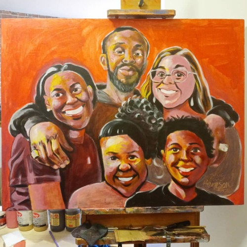 Progress on the family portrait I’ve been working on. 