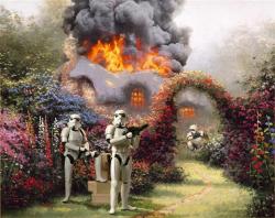 brain-food:  Star Wars invades Thomas Kinkade paintings by Jeff