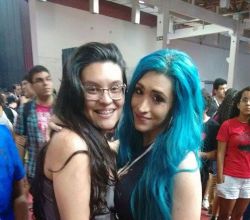 #queenb #BGS #brasilgameshow #bomdia #bhs2015 #hairstyle #bluehair