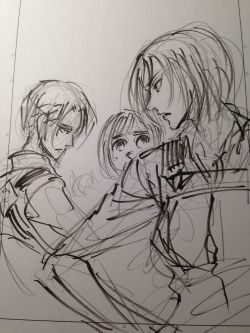 ackersexual:  Isayama actually drew Armin in between the Rivamika