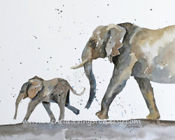 artworkisntwork:  Large Children Wall Art Elephant artwork Elephant