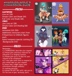 whargleblargle:  Commissions are now open again Prices may be