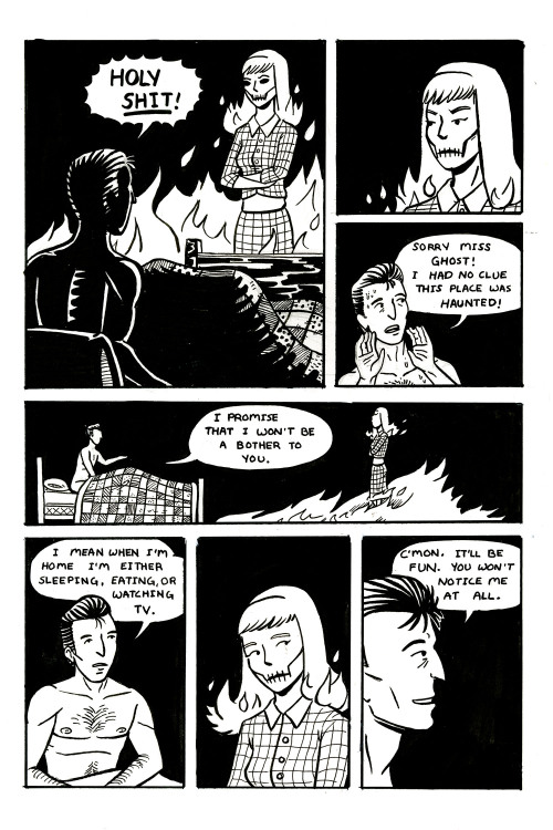 thattallsummonerguy:  chasingcomics:  The Man Who Lives Alone My Intro to Comics final about ghosts and love.  This is probably the most beautiful thing I have seen in a long while >.>   I like it