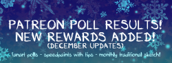 POLL RESULTS + NEW PATREON REWARDS ADDED!so! updates on the results