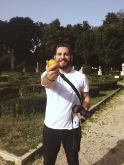 a-precis:  Picked my own orange from a tree in a garden in Rome.