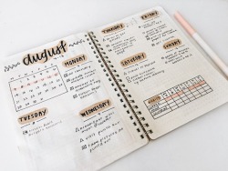 goldenotes:     → bujo weekly spread || august 7-13, 2017 