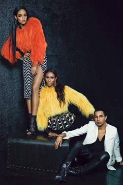 fuckyeahrihanna:  Rihanna, Iman and Olivier Rousteing for W Magazine